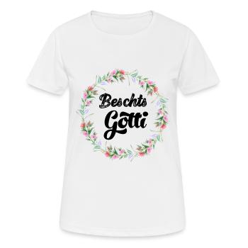 Bestes Gotti der Welt Schweiz Patentante Patin - Frauen T-Shirt atmungsaktiv - Weiß - Vorne - AI Model Female 172 dark (172cm)