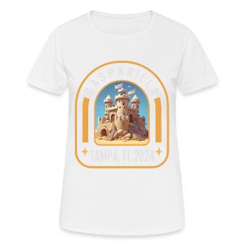 Gasparilla 2024 Forteresse de sable Tampa FL - T-shirt respirant Femme - blanc - Devant - AI Model Female 172 dark (172cm)