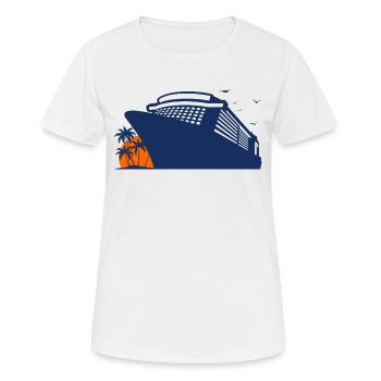 Croisière, Bateau De Croisière, Croisière - T-shirt respirant Femme - blanc - Devant - AI Model Female 172 dark (172cm)