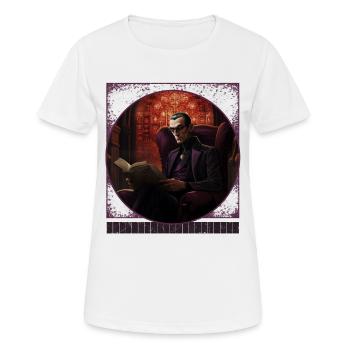 Club de lecture de Dracula T-shirt Halloween - T-shirt respirant Femme - blanc - Devant - AI Model Female 172 dark (172cm)