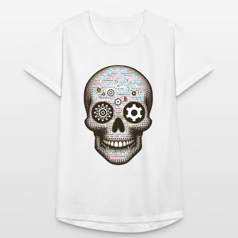 Matrice numérique du programmeur Code Master Skull Tee T-shirt respirant Femme