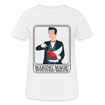 Chemise de modelage de ballon, faire de la magie avec chaque - T-shirt respirant Femme - blanc - Devant - AI Model Female 172 dark (172cm)