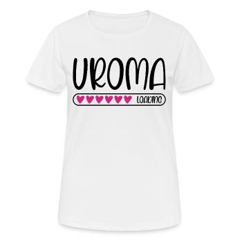 Uroma loading - Frauen T-Shirt atmungsaktiv - Weiß - Vorne - AI Model Female 172 dark (172cm)