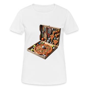Aktivität des Pizzaliebhabers Profi - Frauen T-Shirt atmungsaktiv - Weiß - Vorne - AI Model Female 172 dark (172cm)