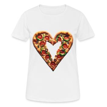 Pizza Besties für immer passend - Frauen T-Shirt atmungsaktiv - Weiß - Vorne - AI Model Female 172 dark (172cm)
