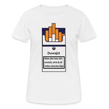 Zigaretten Russisch - Frauen T-Shirt atmungsaktiv - Weiß - Vorne - AI Model Female 172 dark (172cm)