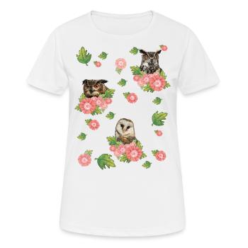 Eule und Eulen - Frauen T-Shirt atmungsaktiv - Weiß - Vorne - AI Model Female 172 dark (172cm)