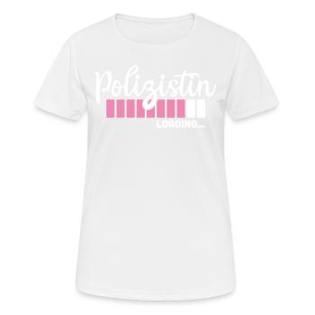 Werdende Polizistin Beruf Polizei Studium - Frauen T-Shirt atmungsaktiv - Weiß - Vorne - AI Model Female 172 dark (172cm)