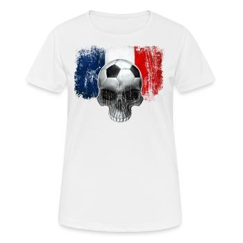 Frankreich Fußballfan - Frauen T-Shirt atmungsaktiv - Weiß - Vorne - AI Model Female 172 dark (172cm)