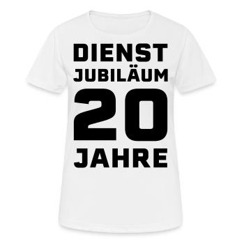 Dienstjubiläum 20 Jahre Firmenjubiläum Geschenk - Frauen T-Shirt atmungsaktiv - Weiß - Vorne - AI Model Female 172 dark (172cm)