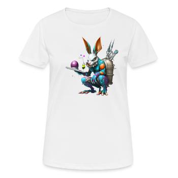 Future Technology Rabbit - Women's Breathable T-Shirt - white - Front - AI Model Female 172 dark (172cm)