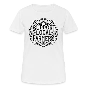 Support local farmers - Women's Breathable T-Shirt - white - Front - AI Model Female 172 dark (172cm)