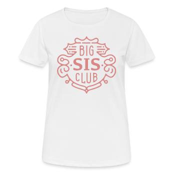 Big sis club grande soeur - T-shirt respirant Femme - blanc - Devant - AI Model Female 172 dark (172cm)