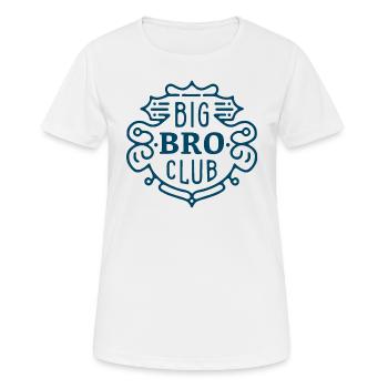 Big bro club grand frère - T-shirt respirant Femme - blanc - Devant - AI Model Female 172 dark (172cm)