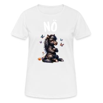 Cheval Drôle Dicton Non pour les amoureux des chevaux - T-shirt respirant Femme - blanc - Devant - AI Model Female 172 dark (172cm)