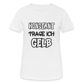 Konstant trage ich gelb Spruch Farbe gelb - Frauen T-Shirt atmungsaktiv - Weiß - Vorne - AI Model Female 172 dark (172cm)
