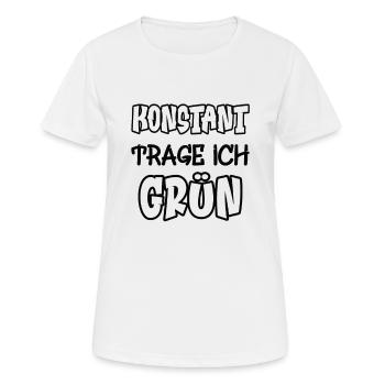 Konstant trage ich grün Spruch Farbe grün - Frauen T-Shirt atmungsaktiv - Weiß - Vorne - AI Model Female 172 dark (172cm)