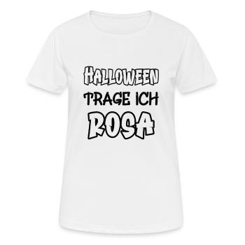 Halloween Je porte du rose en disant couleur rose - T-shirt respirant Femme - blanc - Devant - AI Model Female 172 dark (172cm)