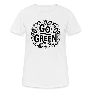 Go green ecology activist - Women's Breathable T-Shirt - white - Front - AI Model Female 172 dark (172cm)