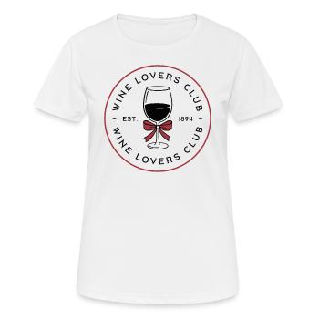 Amateur de vin rouge preppy coquette aesthetic - T-shirt respirant Femme - blanc - Devant - AI Model Female 172 dark (172cm)
