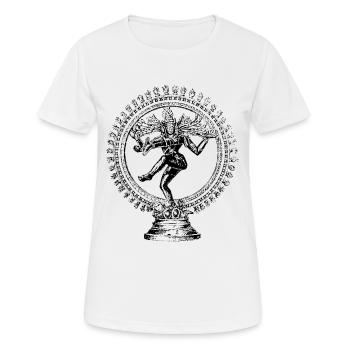 Shiva - Frauen T-Shirt atmungsaktiv - Weiß - Vorne - AI Model Female 172 dark (172cm)