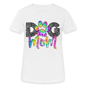 Hundemama - Frauen T-Shirt atmungsaktiv - Weiß - Vorne - AI Model Female 172 dark (172cm)