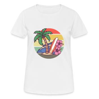 Surfurlaub Surfcamp Surfkurs Roadtrip Surfergirl - Frauen T-Shirt atmungsaktiv - Weiß - Vorne - AI Model Female 172 dark (172cm)