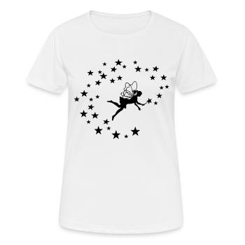 Fee mit Sternen - Frauen T-Shirt atmungsaktiv - Weiß - Vorne - AI Model Female 172 dark (172cm)