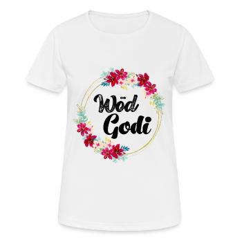 Wöd Godi Tolle Godi Taufpatin Österreich Sprüche - Frauen T-Shirt atmungsaktiv - Weiß - Vorne - AI Model Female 172 dark (172cm)