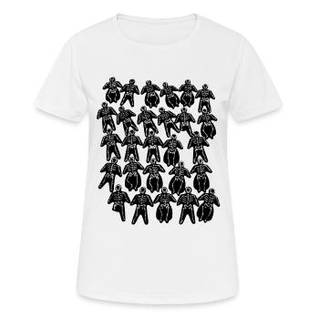 Schlauchblume schwarz - Frauen T-Shirt atmungsaktiv - Weiß - Vorne - AI Model Female 172 dark (172cm)