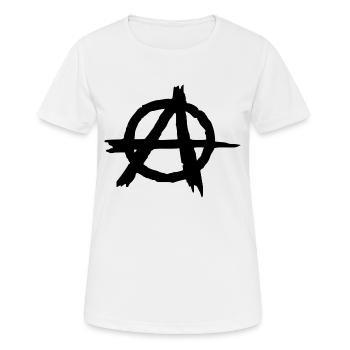 Anarchie - Frauen T-Shirt atmungsaktiv - Weiß - Vorne - AI Model Female 172 dark (172cm)