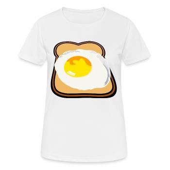 Toast & œuf au plat - délicieux petit déjeuner - sandwich - T-shirt respirant Femme - blanc - Devant - AI Model Female 172 dark (172cm)