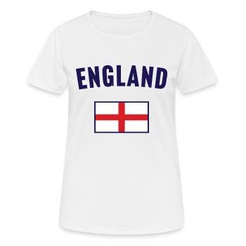 Drapeau de l’Angleterre - T-shirt respirant Femme - blanc - Devant - AI Model Female 172 dark (172cm)