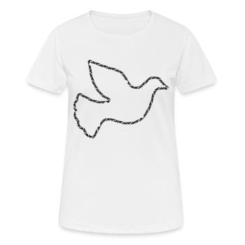 weltfrieden auf erden world peace on earth love185 - Frauen T-Shirt atmungsaktiv - Weiß - Vorne - AI Model Female 172 dark (172cm)