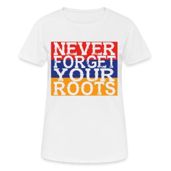 never forget roots home Armenien - Frauen T-Shirt atmungsaktiv - Weiß - Vorne - AI Model Female 172 dark (172cm)