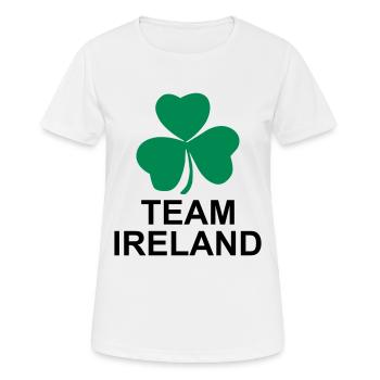 Team Ireland - Frauen T-Shirt atmungsaktiv - Weiß - Vorne - AI Model Female 172 dark (172cm)