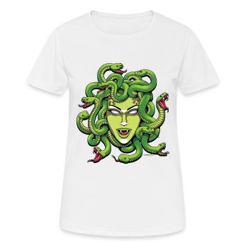 Medusa - Yobeeno.com - Women's Breathable T-Shirt - white - Front - AI Model Female 172 dark (172cm)