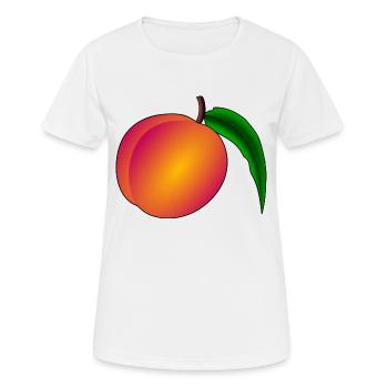 veggie Veggie pêche pêche fruits16 - T-shirt respirant Femme - blanc - Devant - AI Model Female 172 dark (172cm)