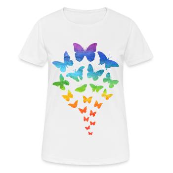 Schmetterlinge im Bauch - Frauen T-Shirt atmungsaktiv - Weiß - Vorne - AI Model Female 172 dark (172cm)