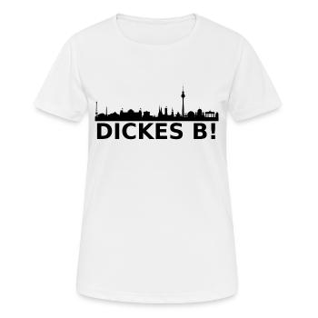 BERLIN Skyline - DICKES B! - Women's Breathable T-Shirt - white - Front - AI Model Female 172 dark (172cm)
