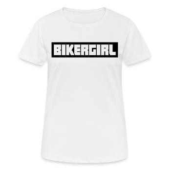 Bikergirl Biker Girl Frau Bikerin Bike Mädchen - Frauen T-Shirt atmungsaktiv - Weiß - Vorne - AI Model Female 172 dark (172cm)
