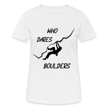 Qui ose, Rochers - T-shirt respirant Femme - blanc - Devant - AI Model Female 172 dark (172cm)