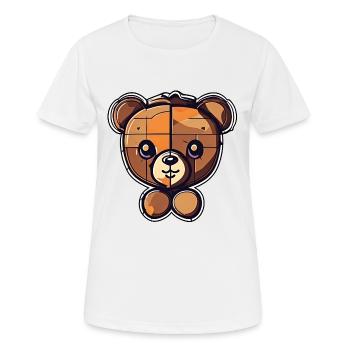 Teddybär / Kuscheltier / Stofftier / Geschenkidee - Frauen T-Shirt atmungsaktiv - Weiß - Vorne - AI Model Female 172 dark (172cm)