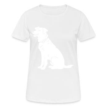 Border Collie Hund Silhouette - Frauen T-Shirt atmungsaktiv - Weiß - Vorne - AI Model Female 172 dark (172cm)