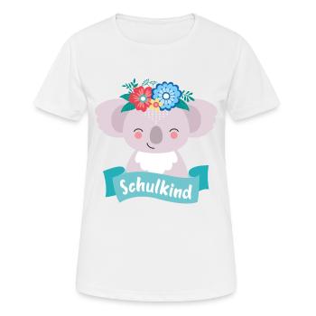 Écolier Koala - T-shirt respirant Femme - blanc - Devant - AI Model Female 172 dark (172cm)
