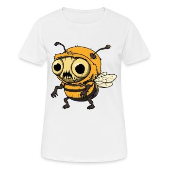 Biene Halloween Lustig Zombie - Frauen T-Shirt atmungsaktiv - Weiß - Vorne - AI Model Female 172 dark (172cm)