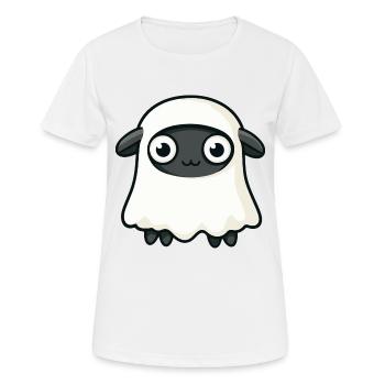Schaf Halloween Lustig Geist - Frauen T-Shirt atmungsaktiv - Weiß - Vorne - AI Model Female 172 dark (172cm)