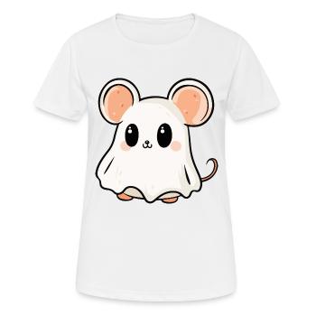 Mouse Halloween Funny Ghost - Women's Breathable T-Shirt - white - Front - AI Model Female 172 dark (172cm)