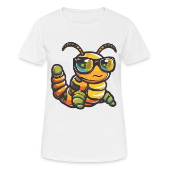 Wurm Tier - Frauen T-Shirt atmungsaktiv - Weiß - Vorne - AI Model Female 172 dark (172cm)