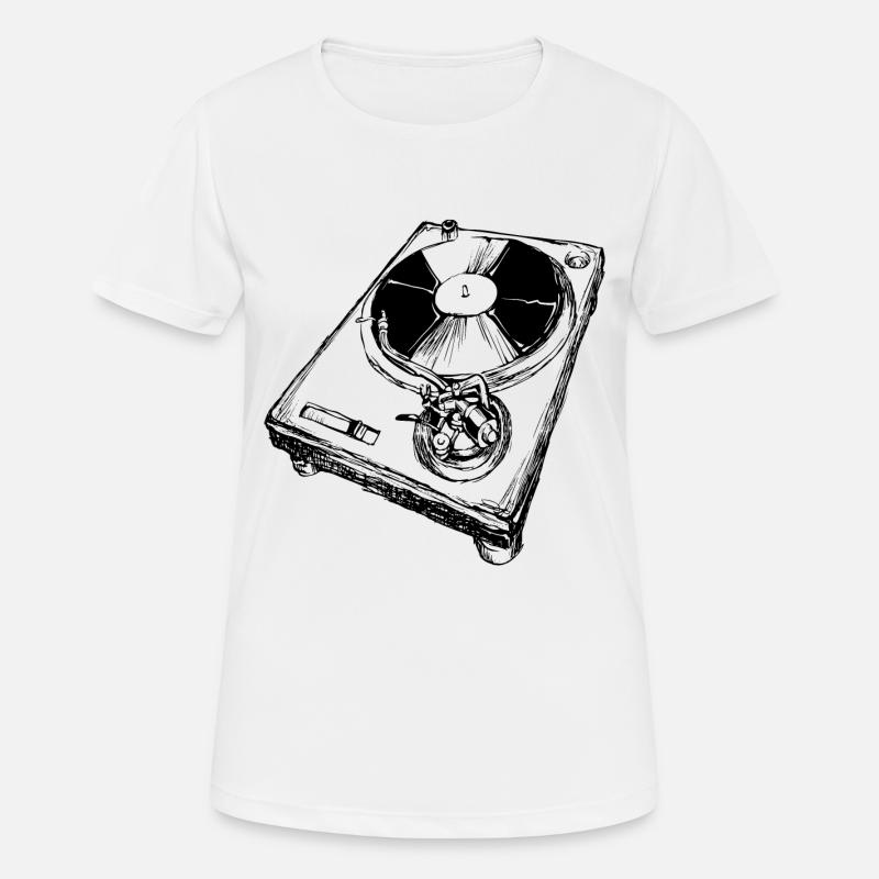 Retro turntable DJ - Women's Breathable T-Shirt - white